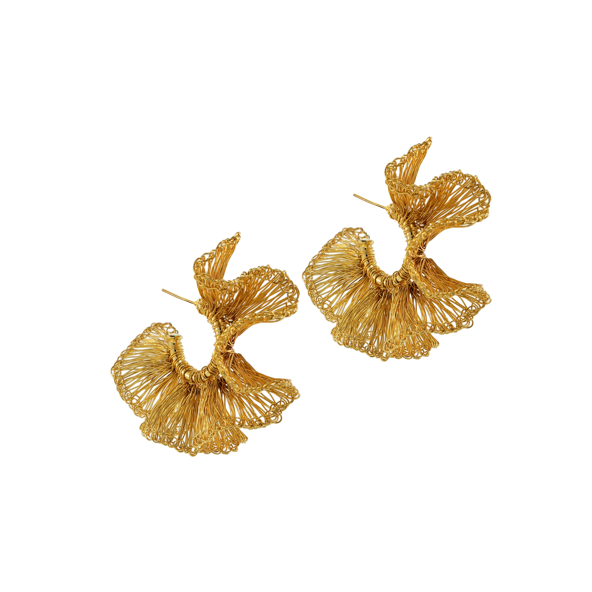 Rio Ruffle Hoops - Gold