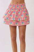 Stars + Stripes sweetheart skort