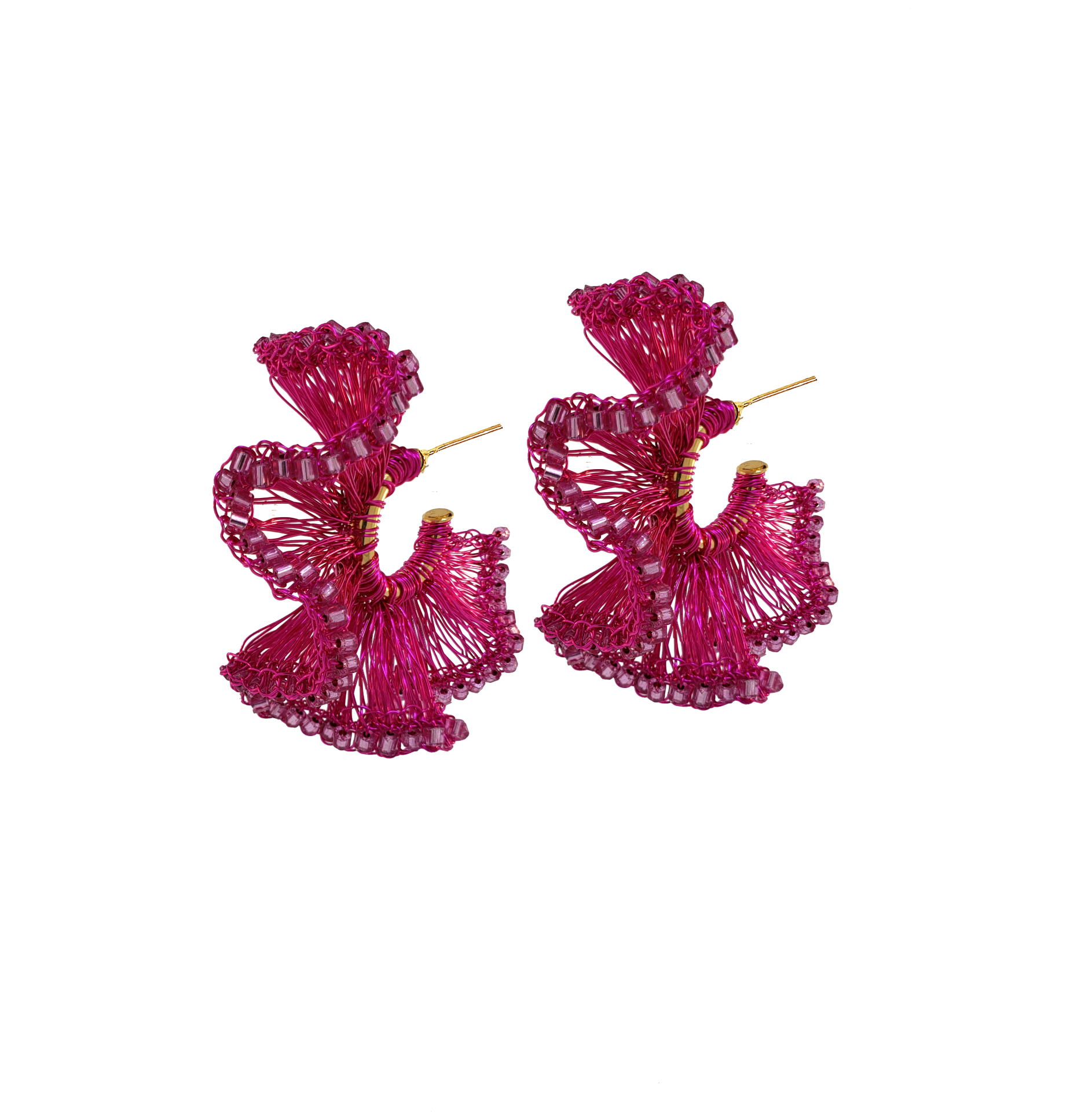 Rio Ruffle Hoops- Fuschia