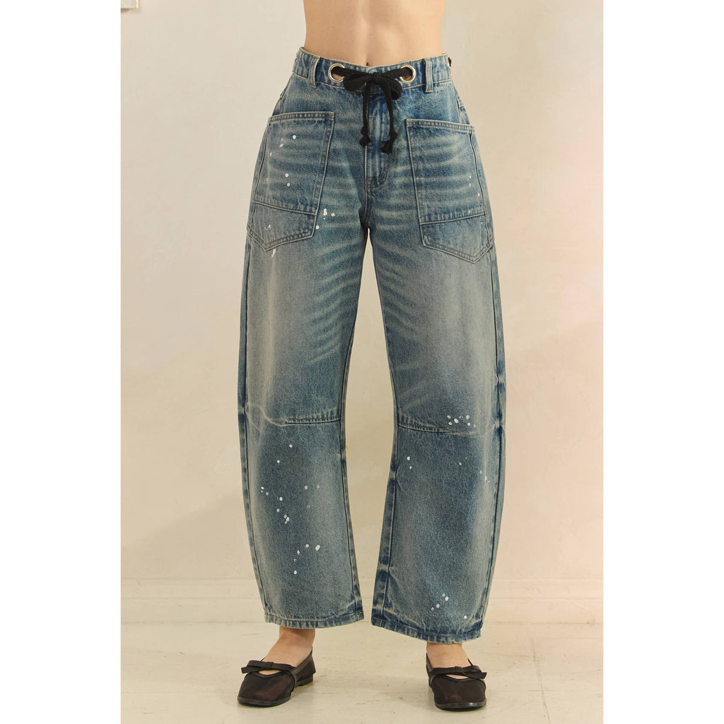 Barrel Babe Belted Jeans