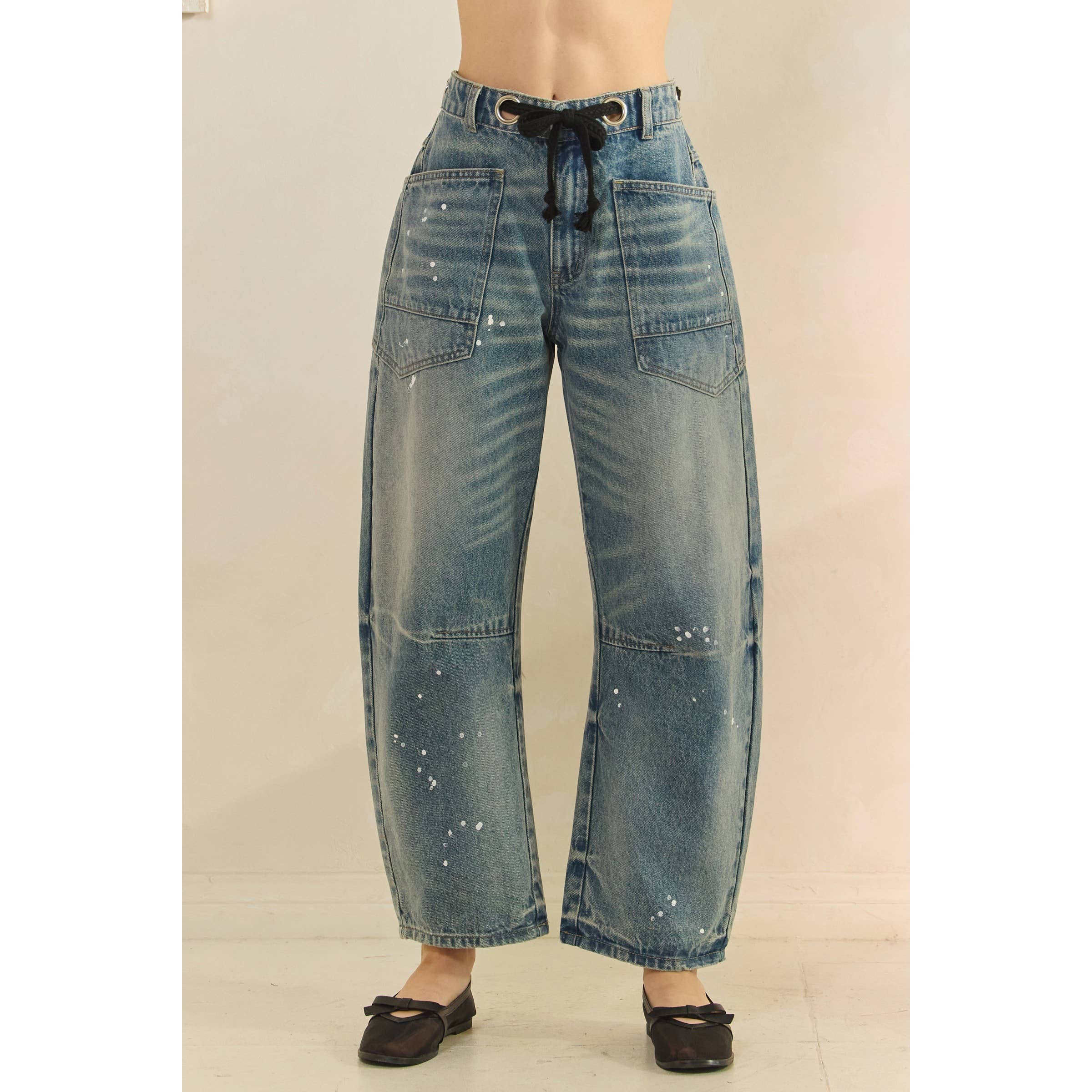 Barrel Babe Belted Jeans