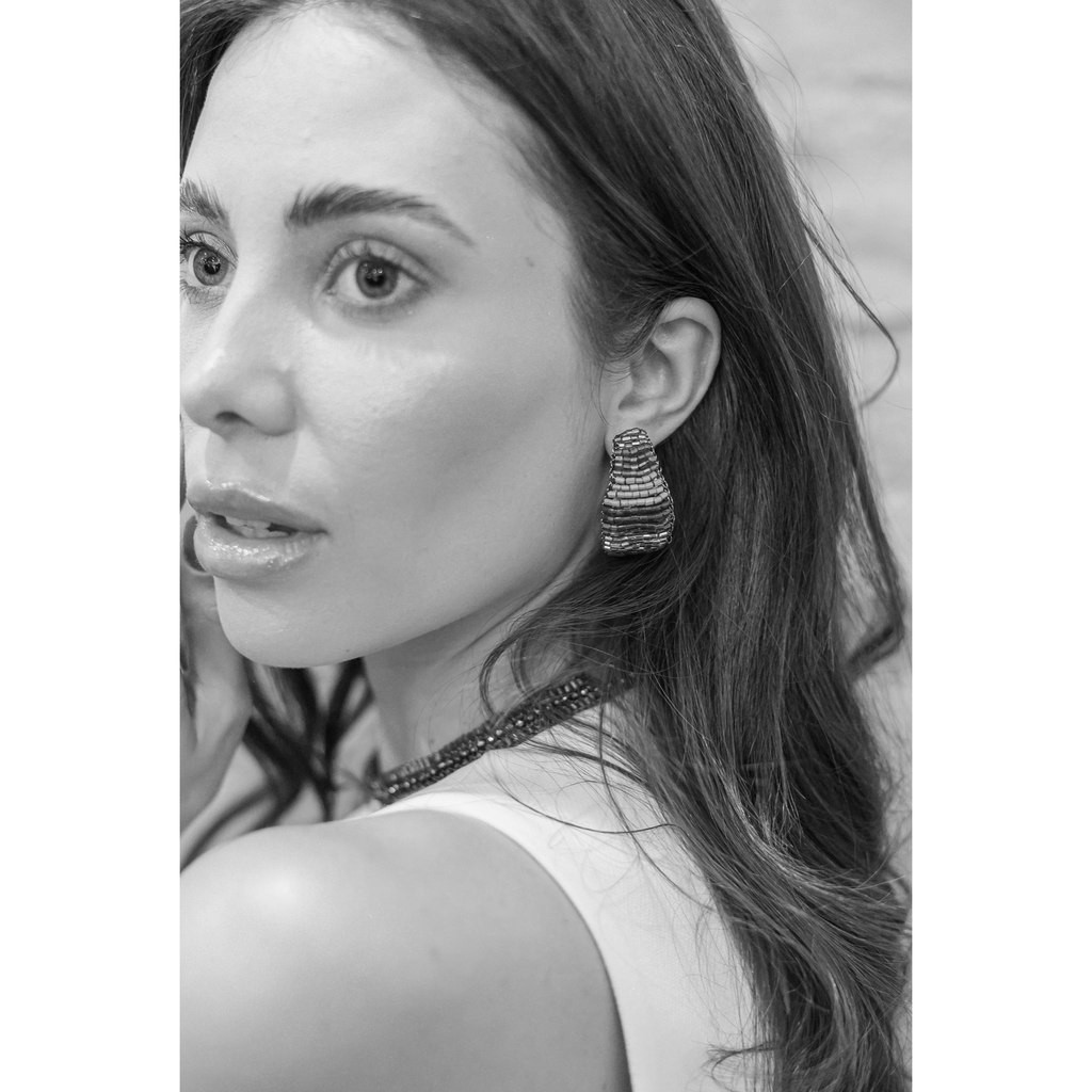Seashell Hoop Crochet Earrings