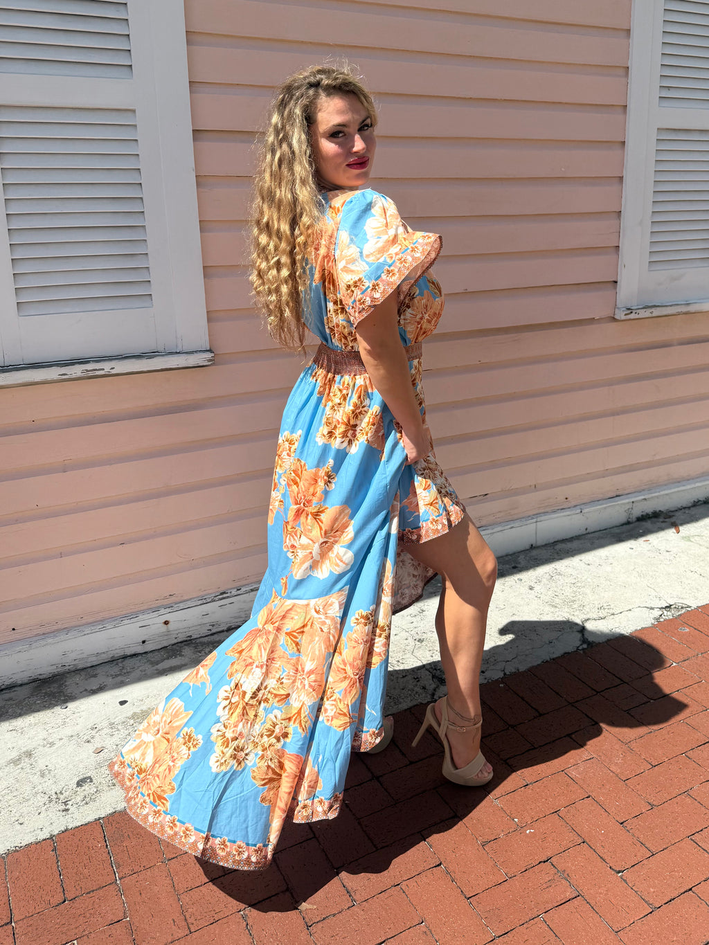 The Santorini Sunset Dress