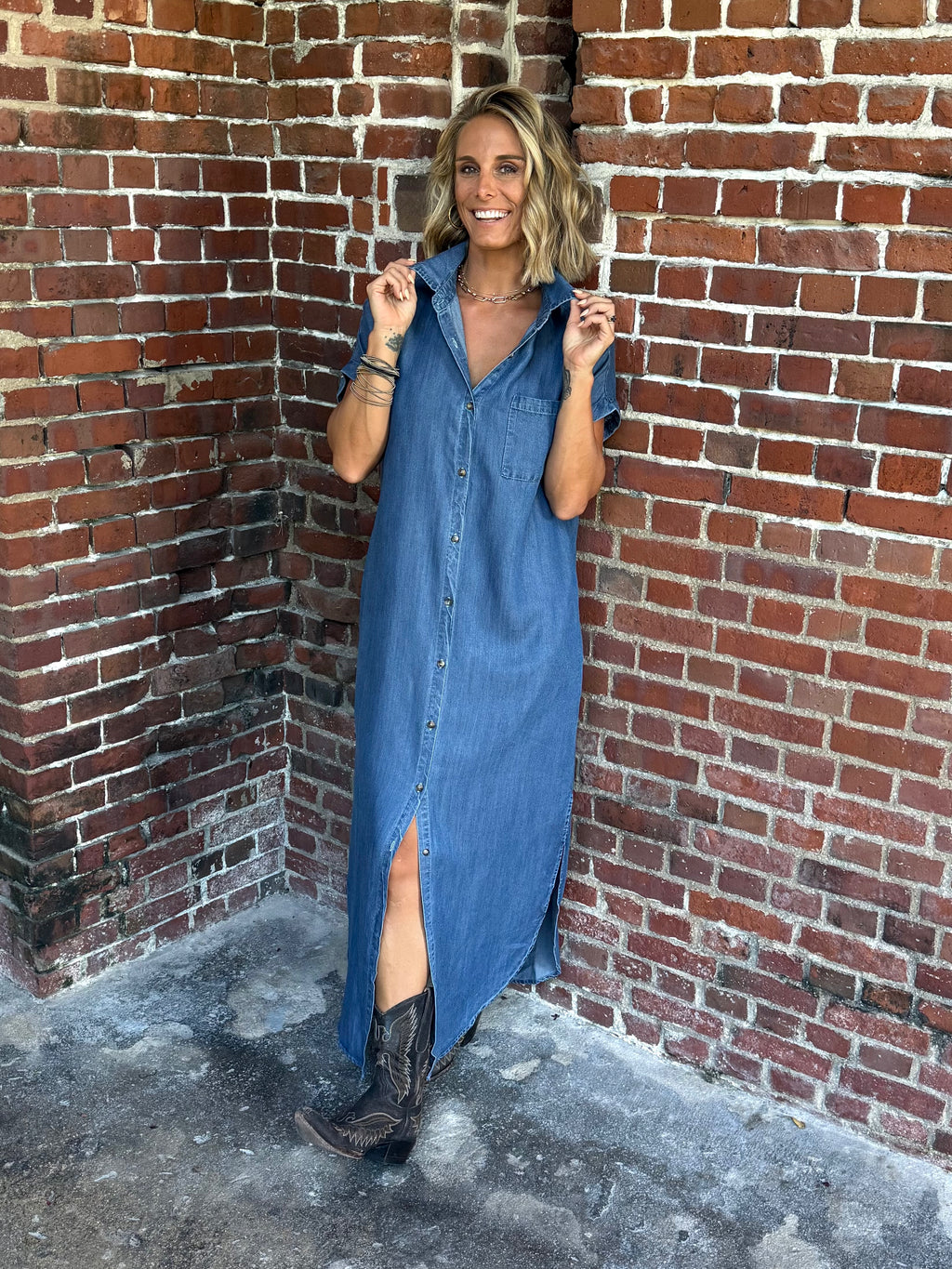 The Easy Does It Denim Maxi