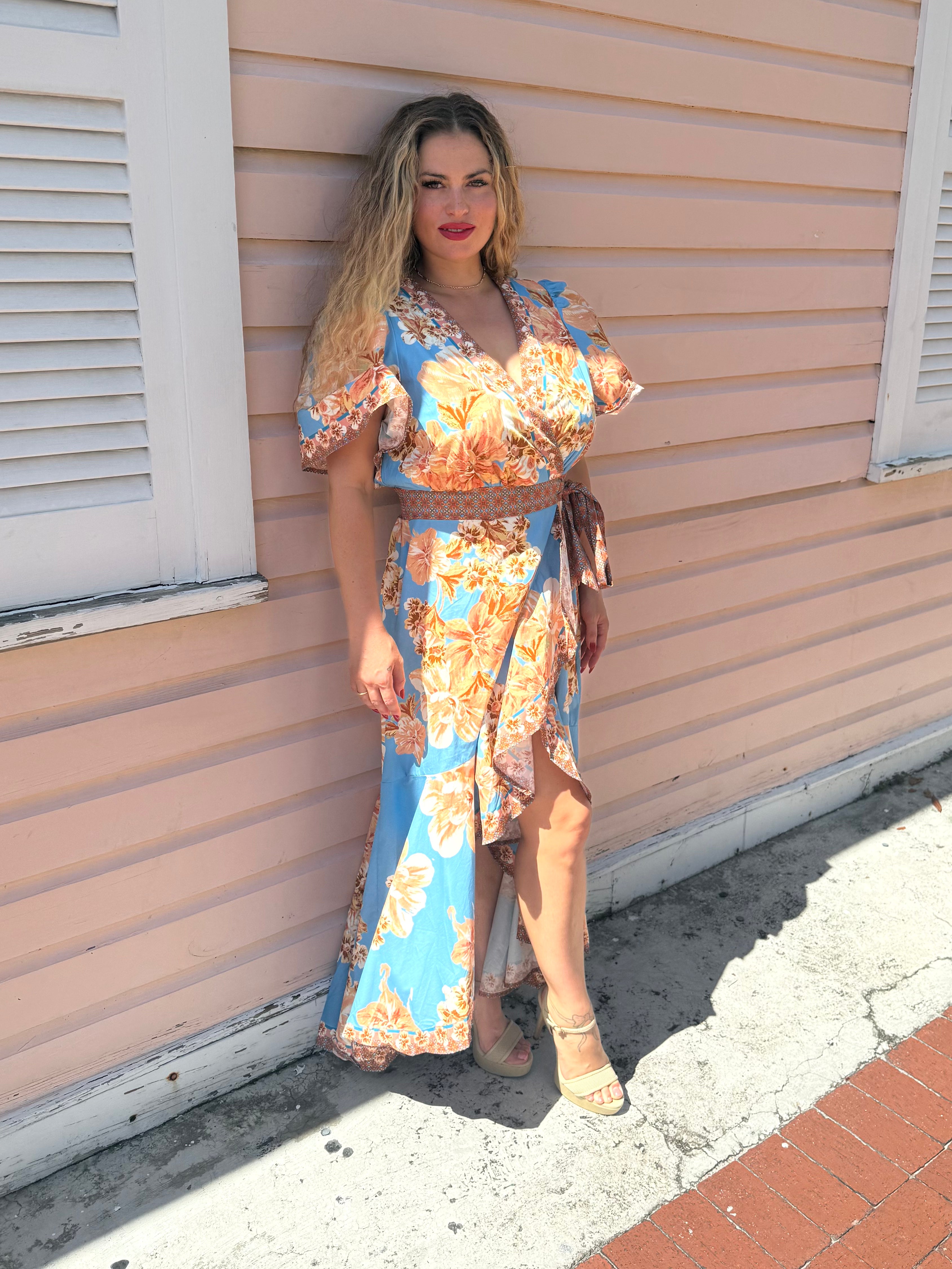 The Santorini Sunset Dress