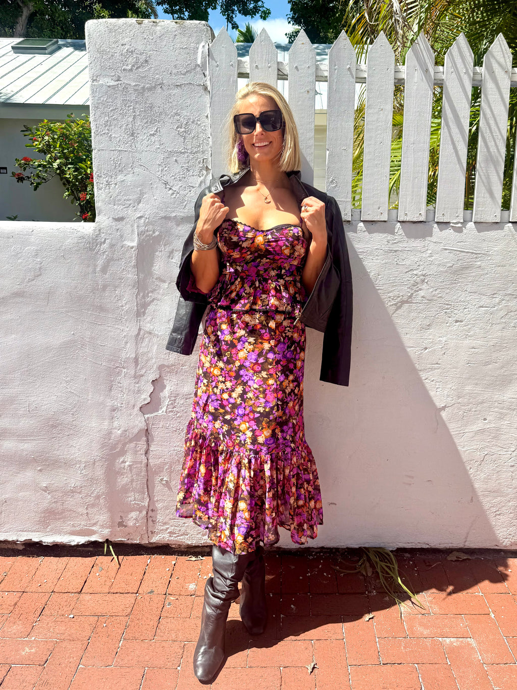 The Bordeaux Bloom Dress