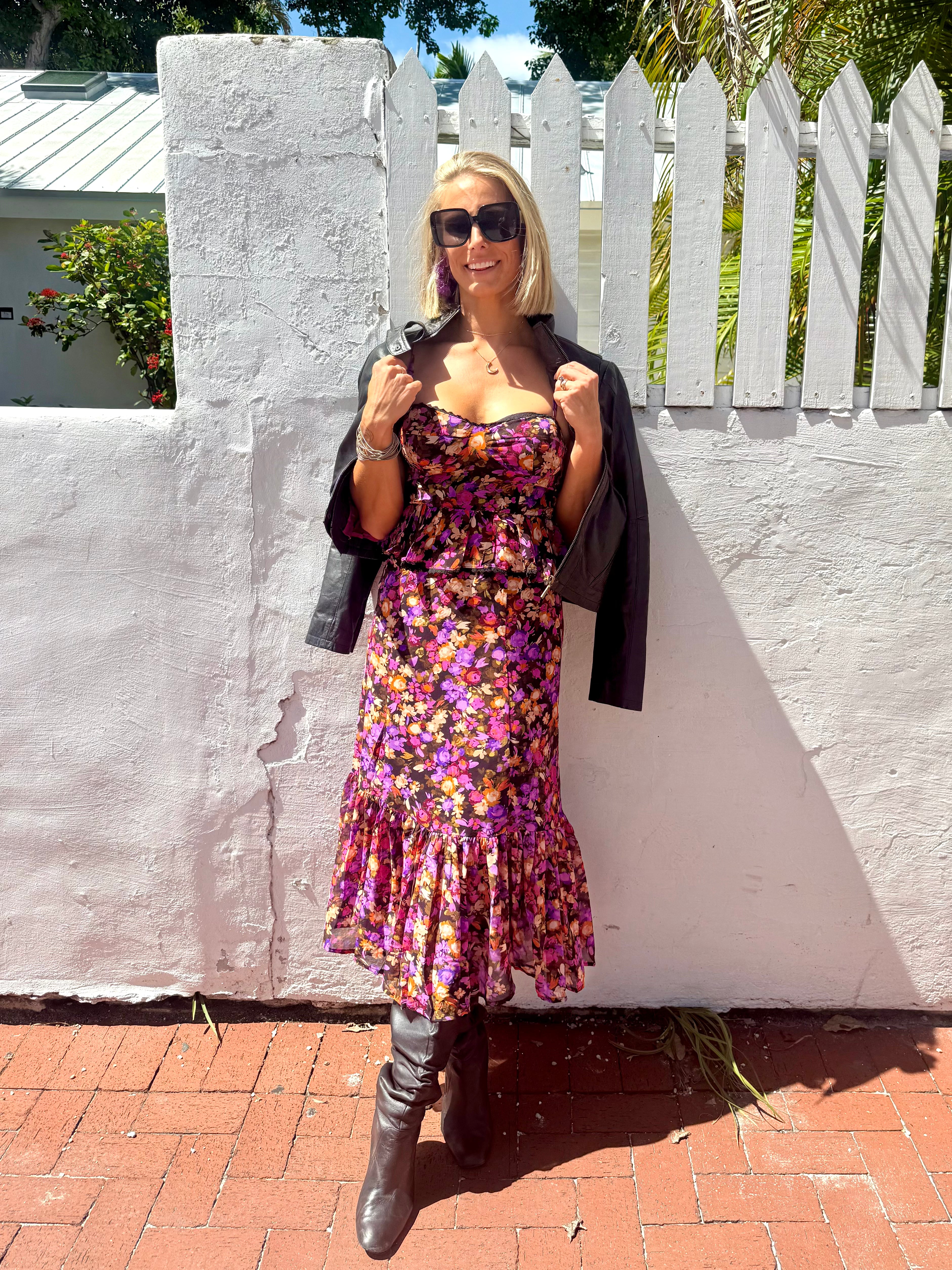The Bordeaux Bloom Dress