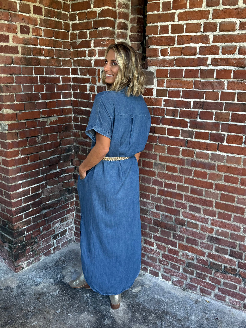 The Easy Does It Denim Maxi