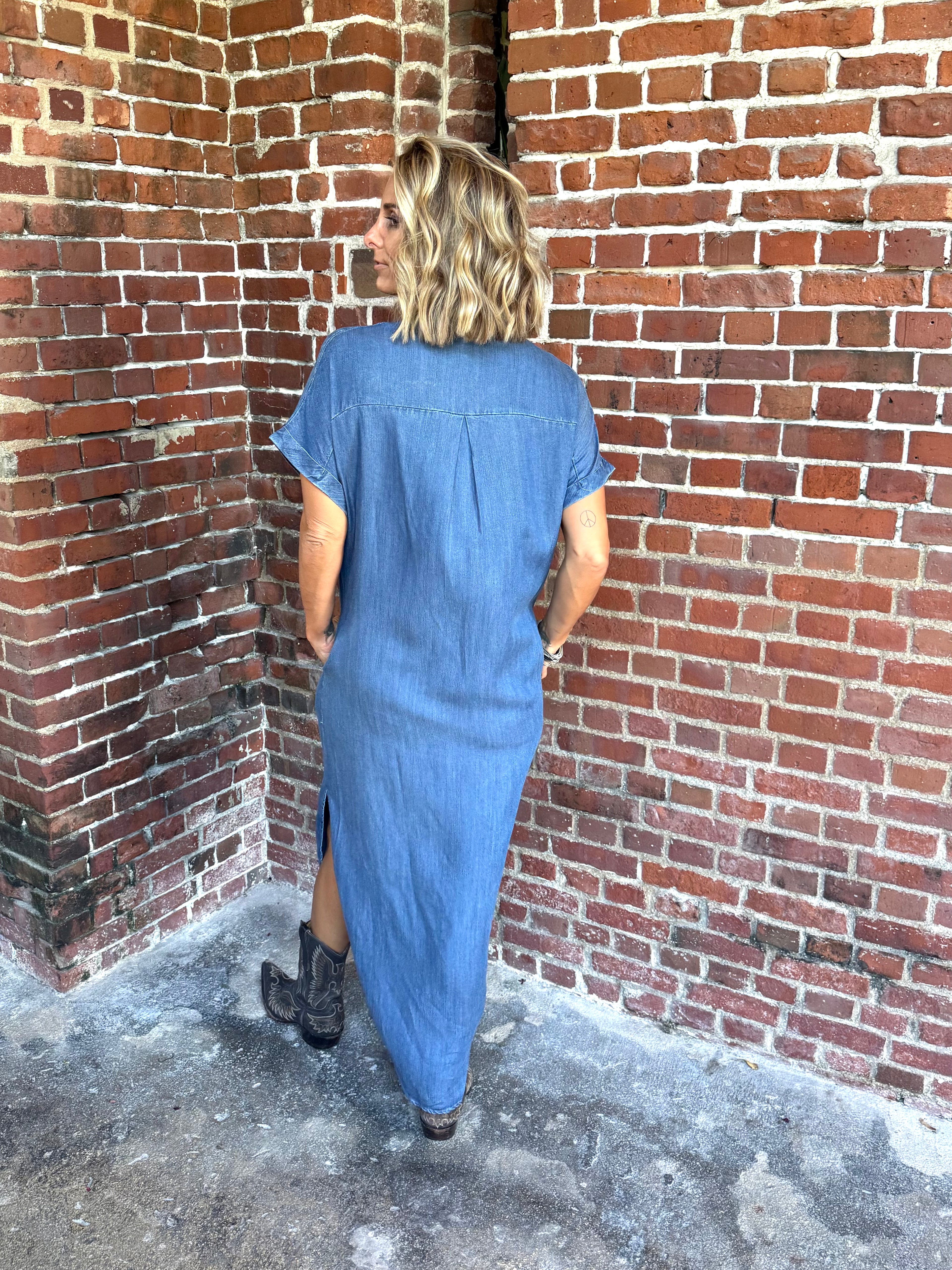 The Easy Does It Denim Maxi