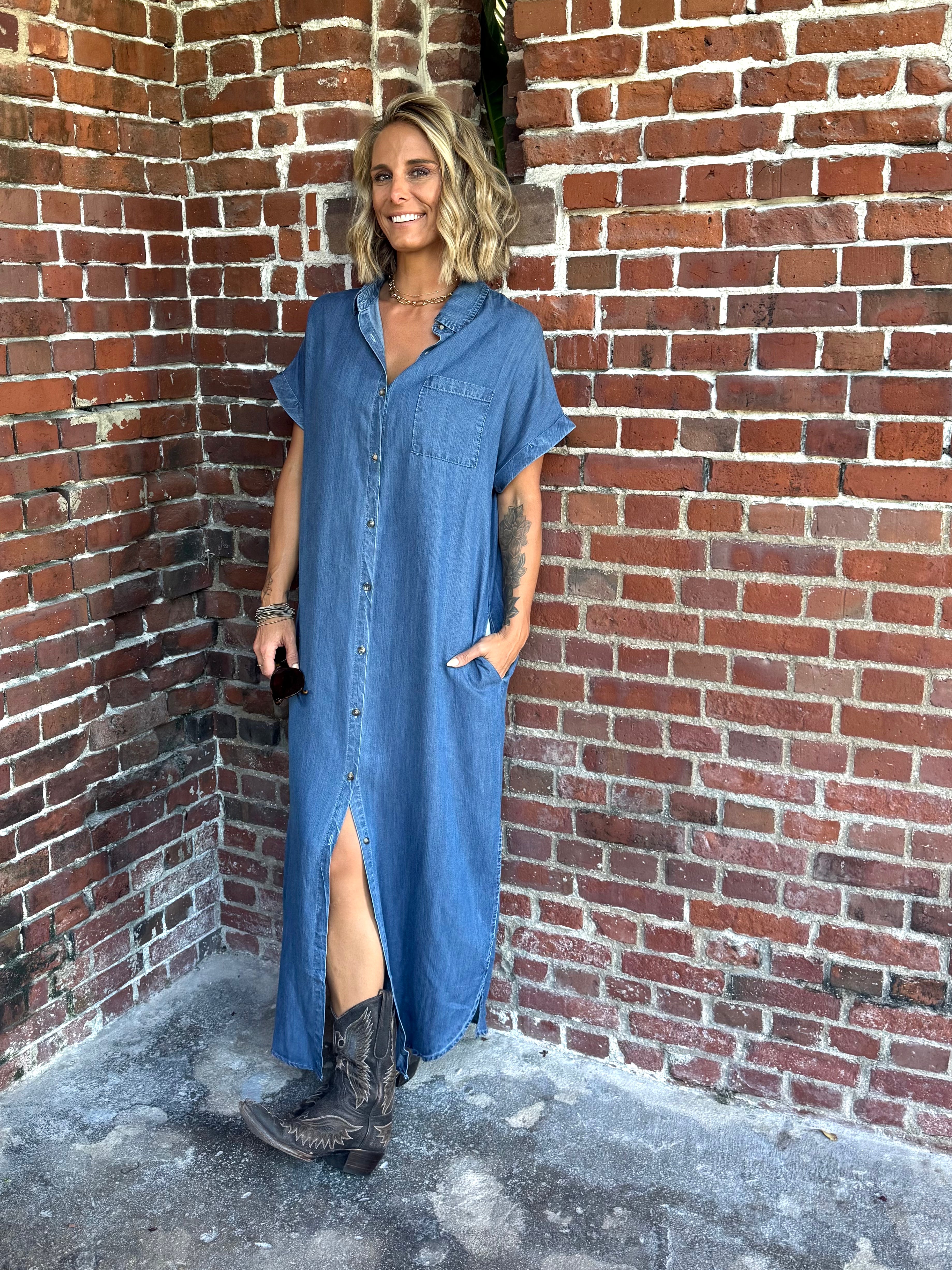 The Easy Does It Denim Maxi