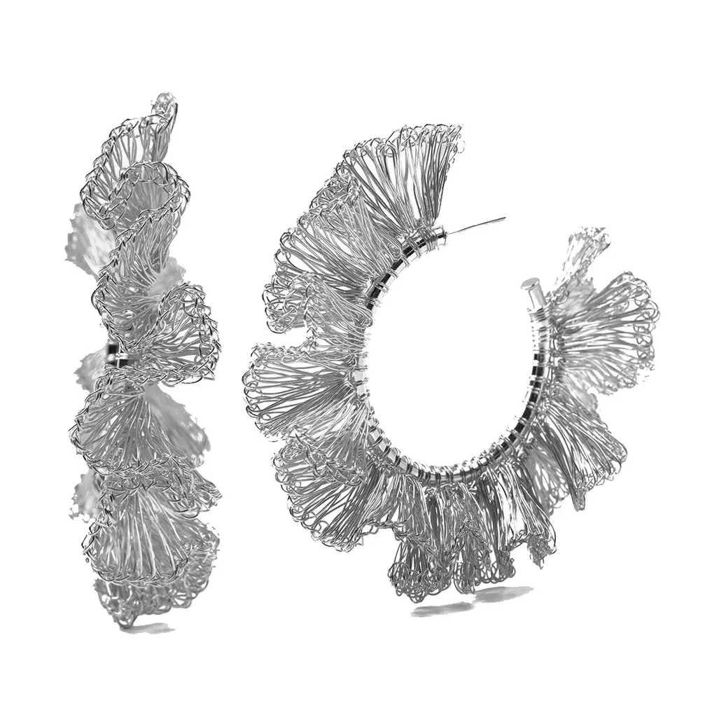 Silver Rio Maxi Hoops