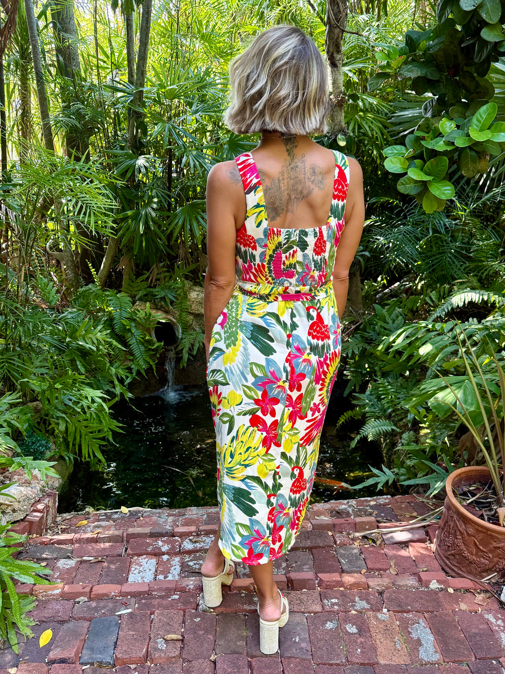 Paradise Palms Wrap Dress