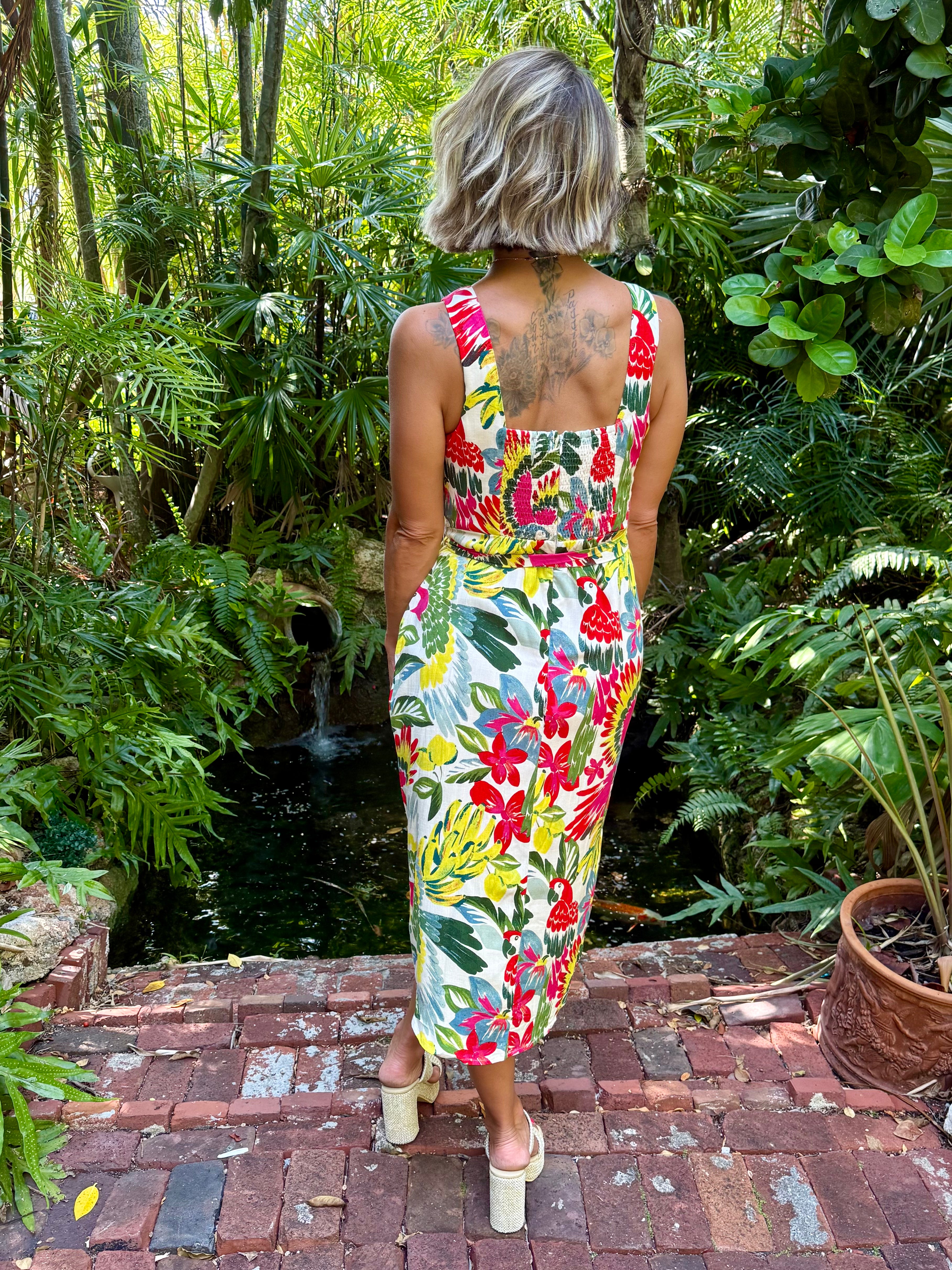 Paradise Palms Wrap Dress