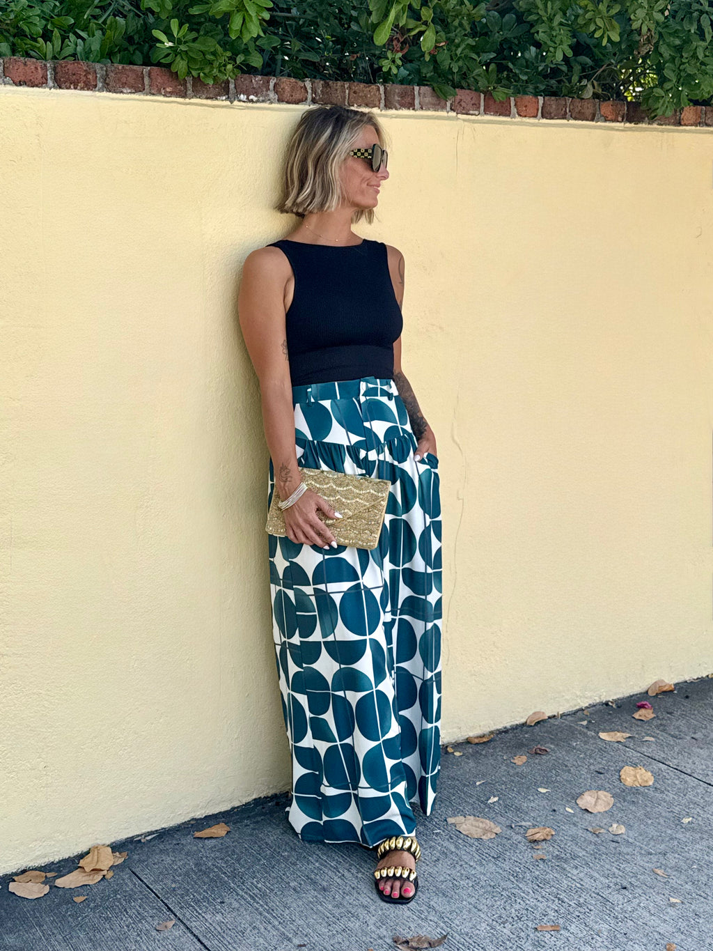 Golden Luxe Scallop Clutch