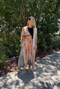 Coral Fringe Kimono