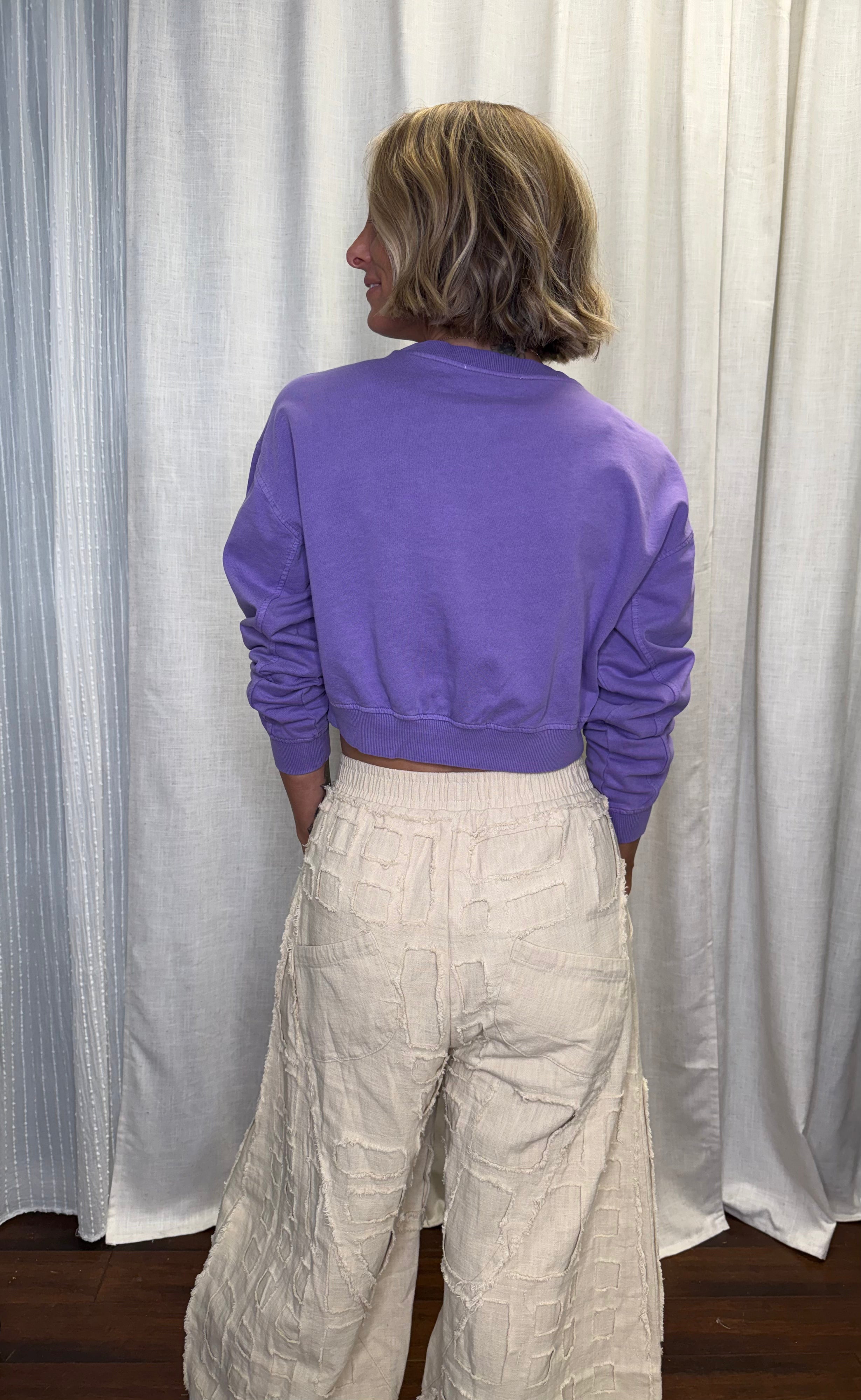 Violet Hour Cropped Sweatshirt