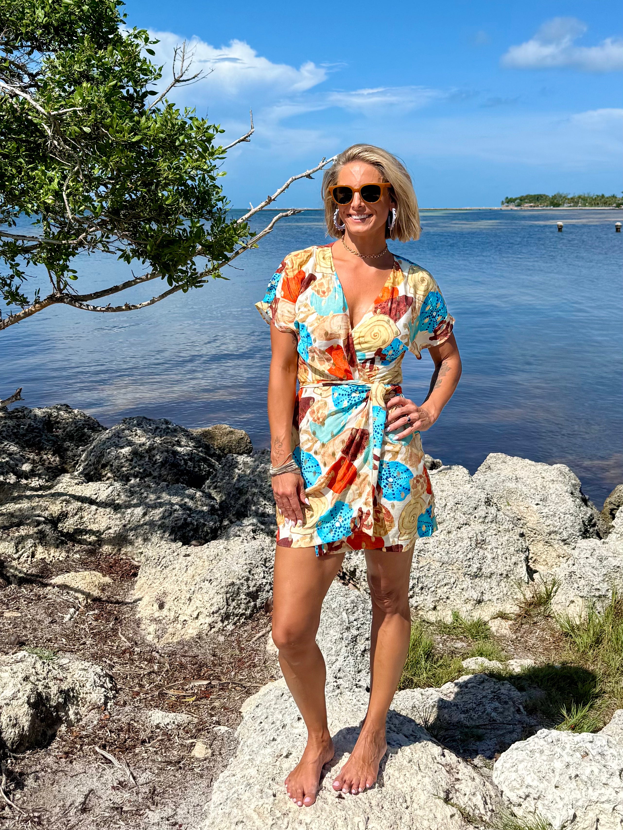 Shell Mini Wrap Dress by NFD