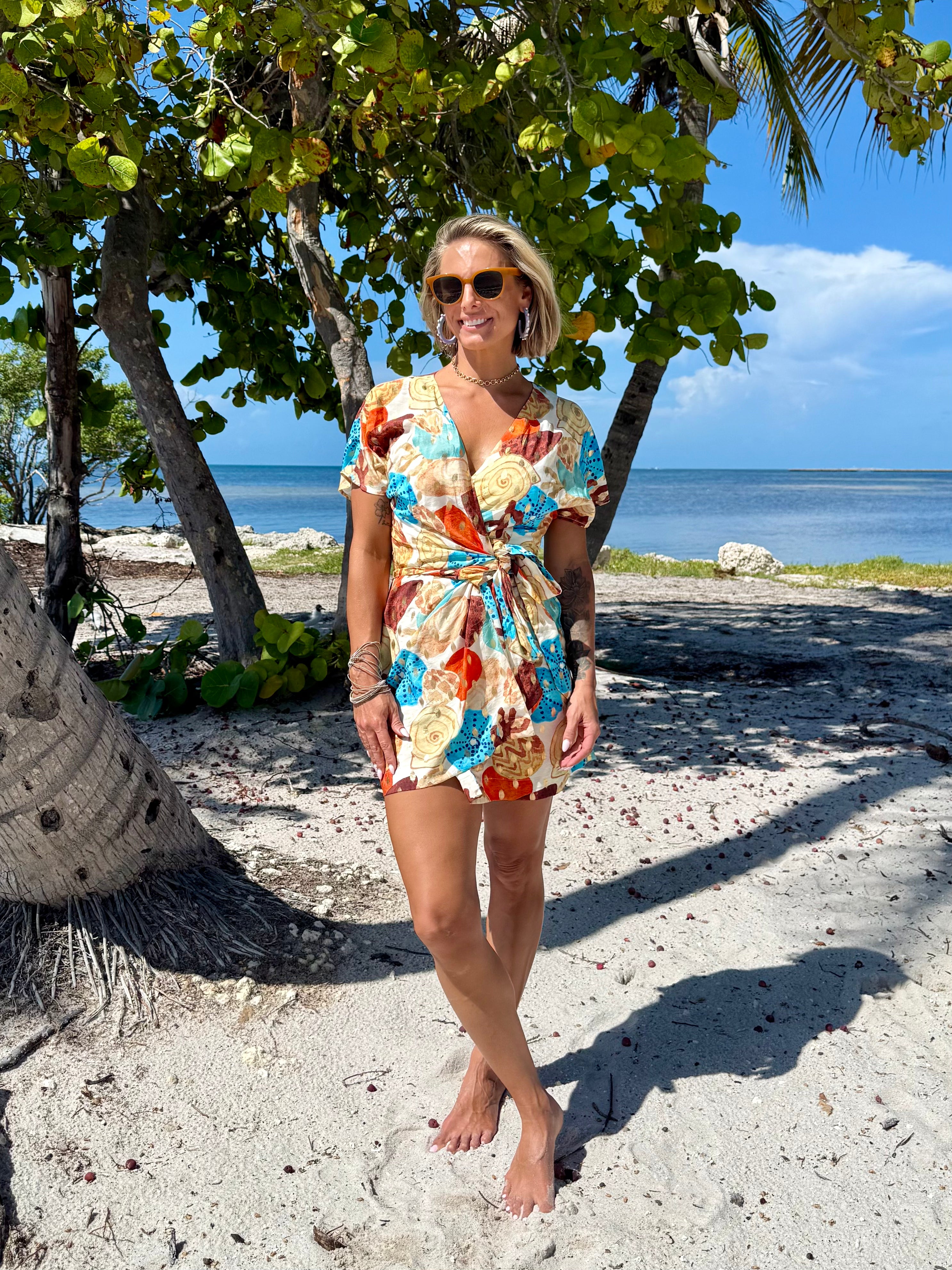 Shell Mini Wrap Dress by NFD