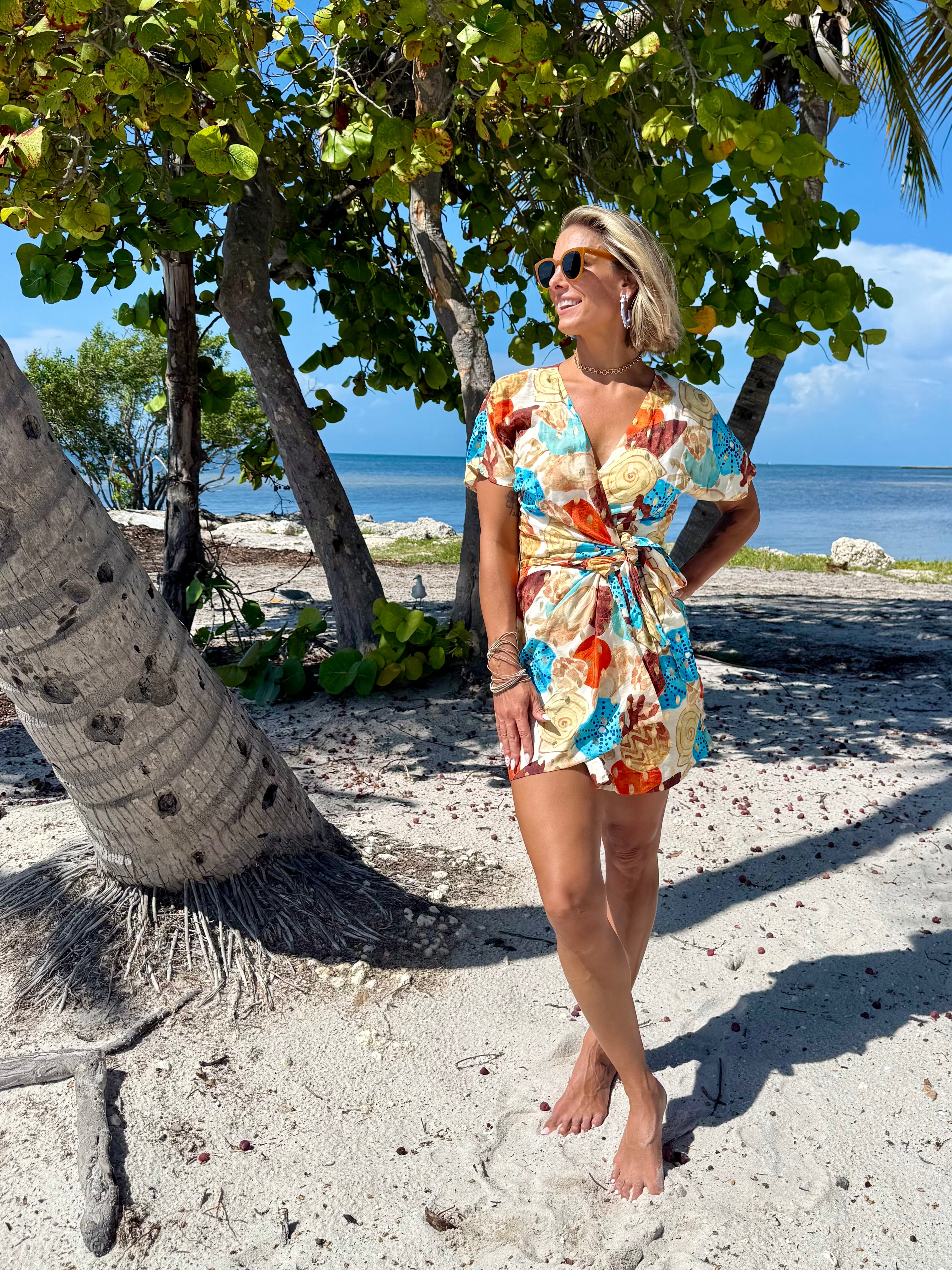 Shell Mini Wrap Dress by NFD