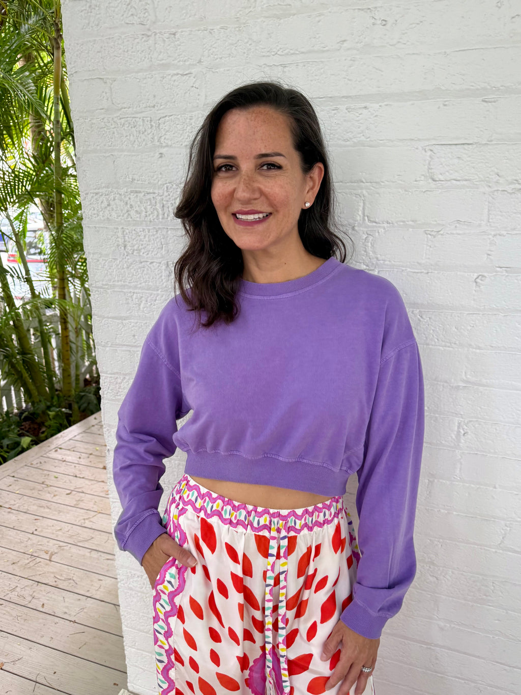 Violet Hour Cropped Sweatshirt