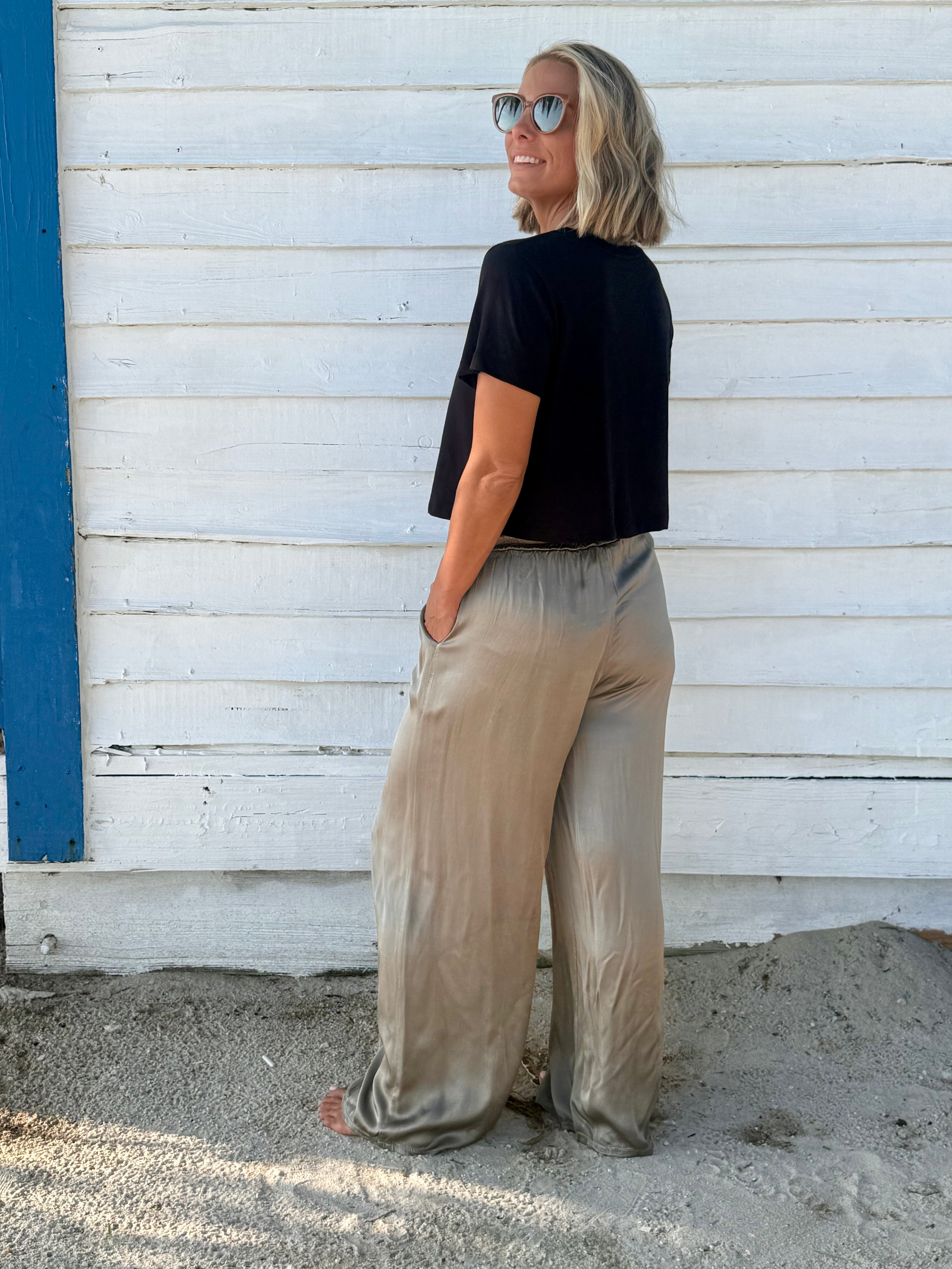 The Sienna Satin Pants