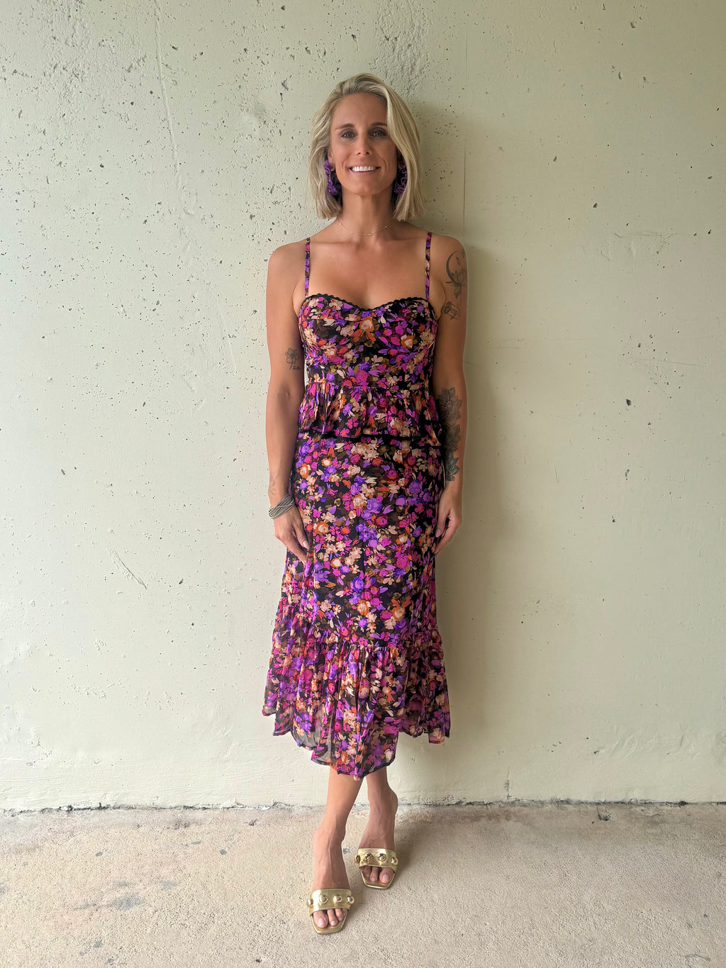 The Bordeaux Bloom Dress