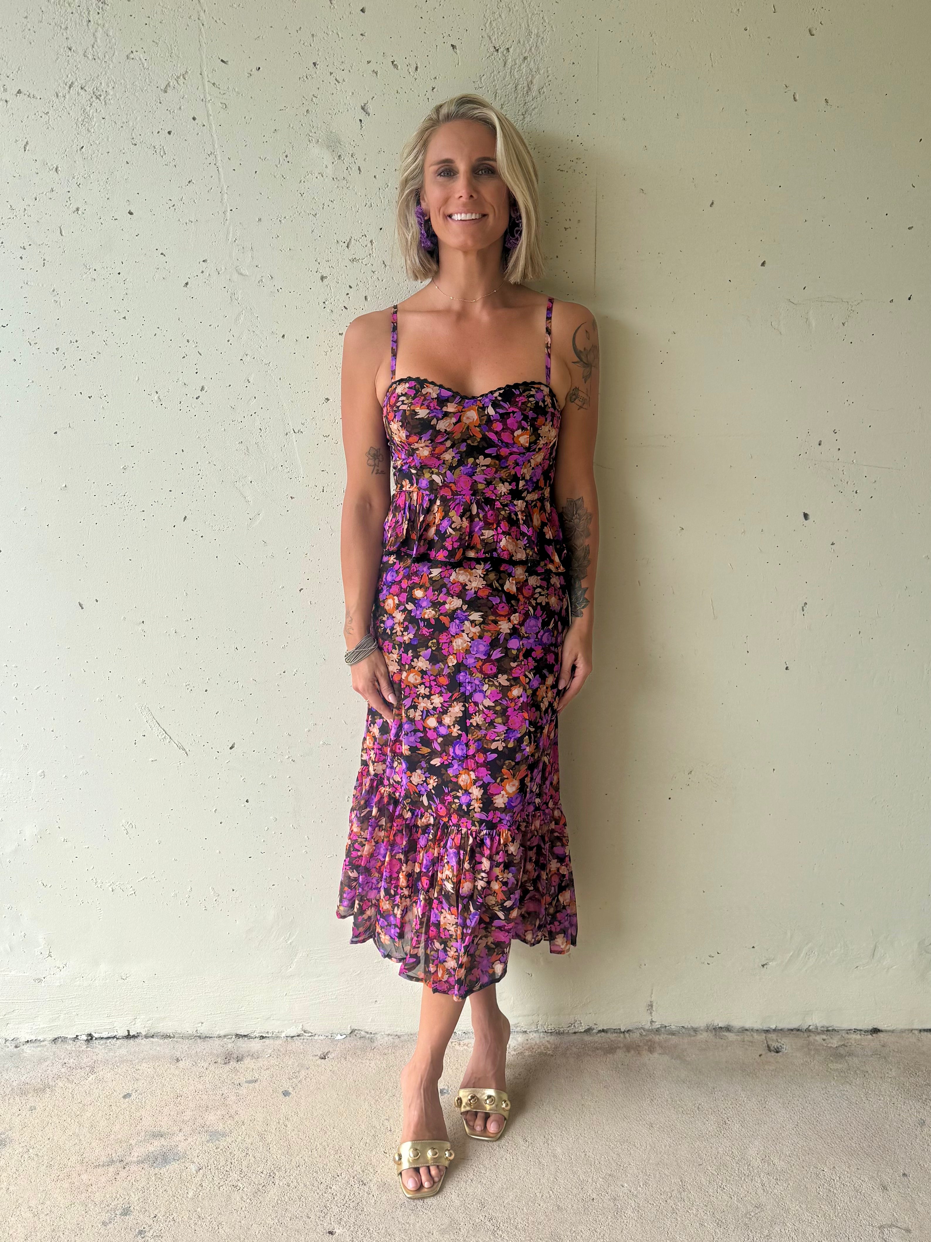 The Bordeaux Bloom Dress