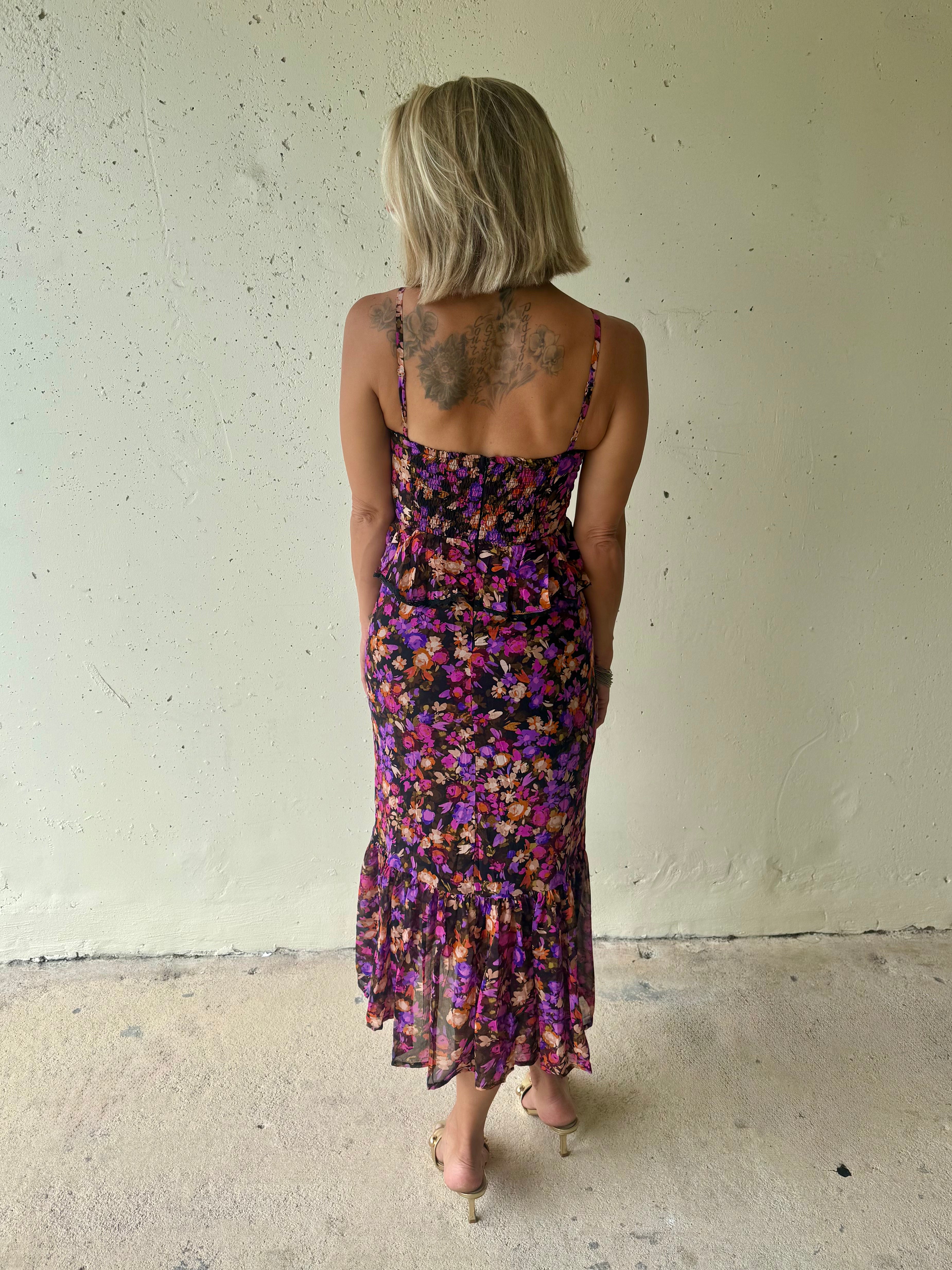 The Bordeaux Bloom Dress