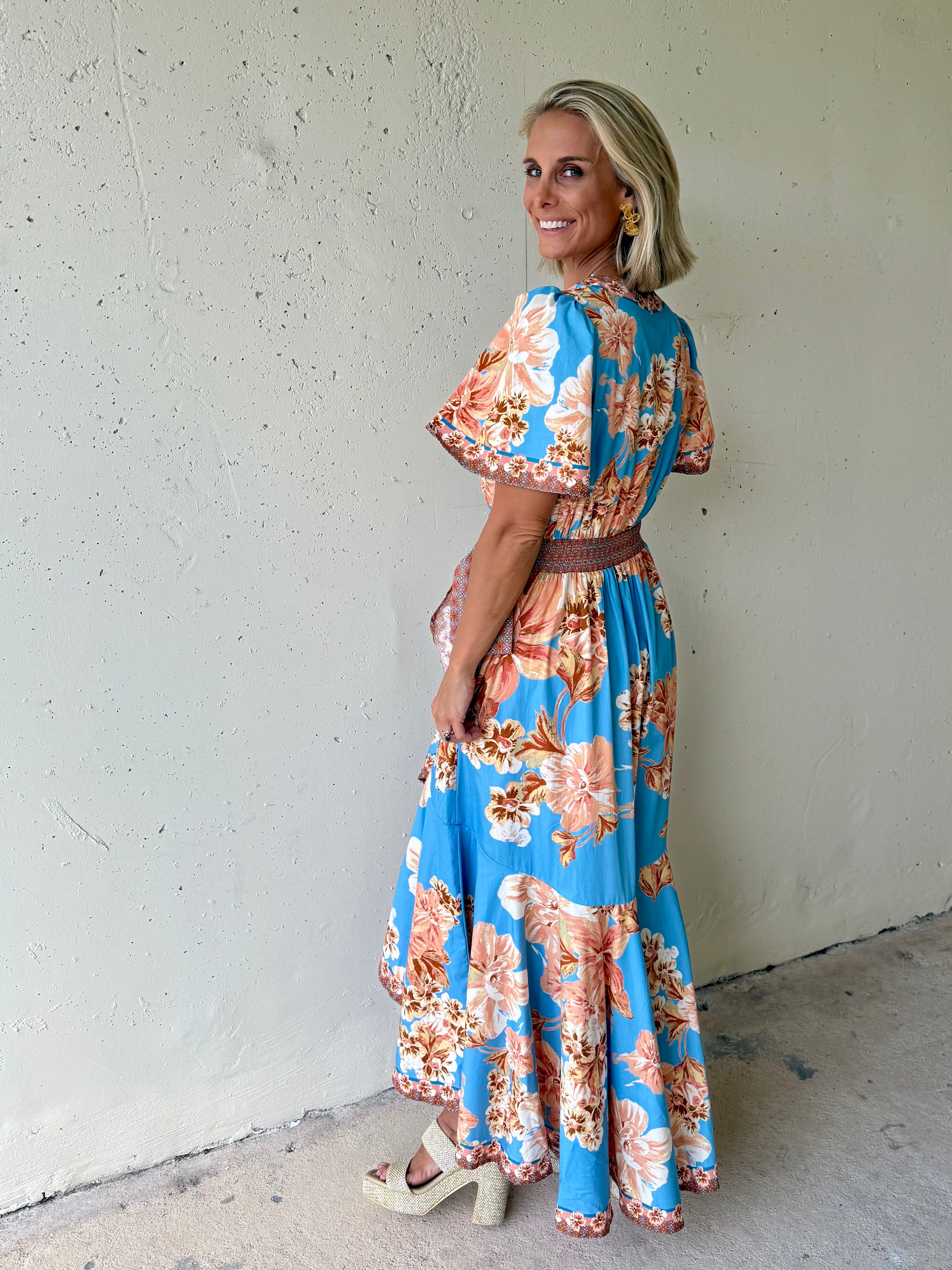 The Santorini Sunset Dress