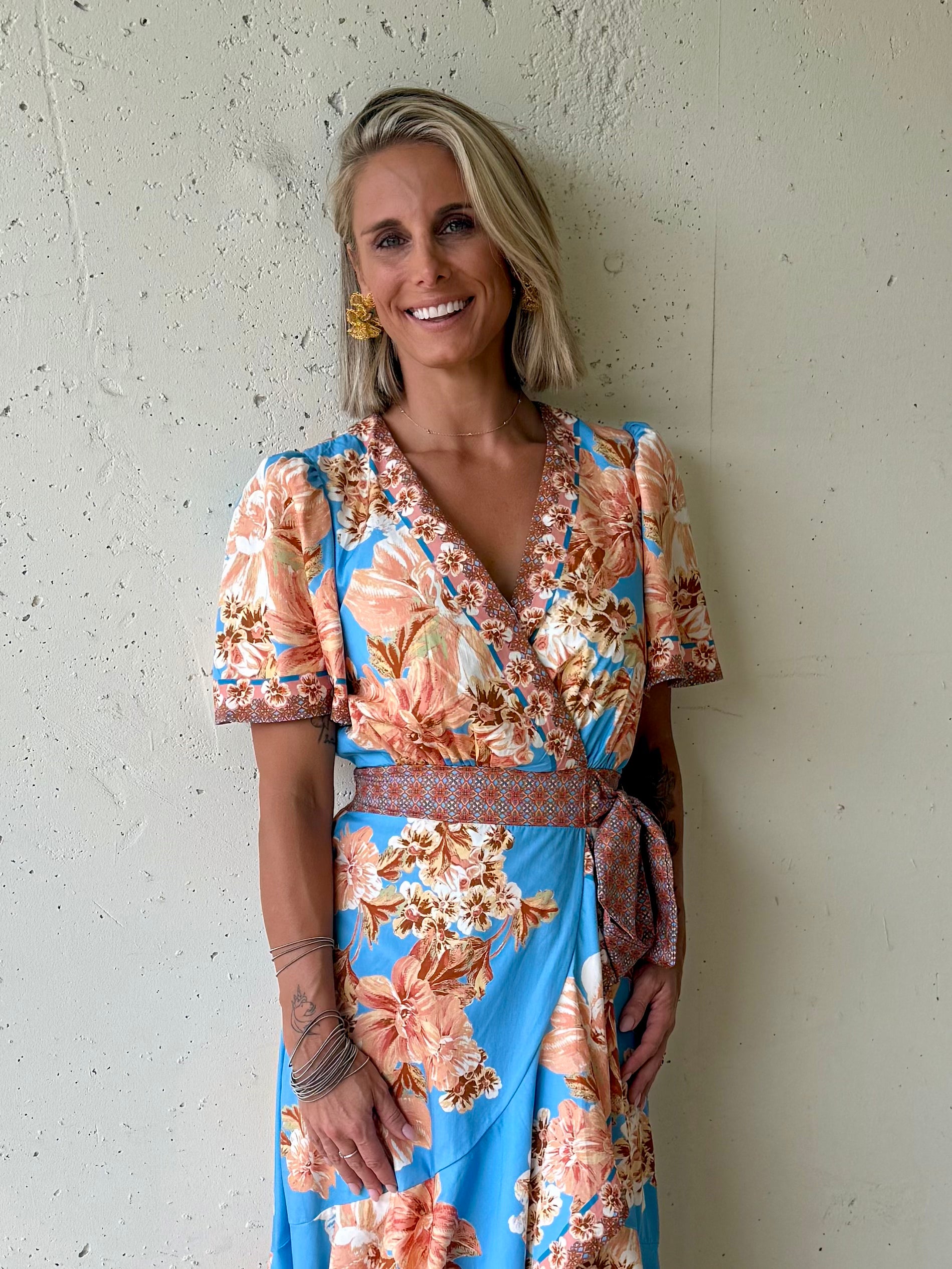 The Santorini Sunset Dress
