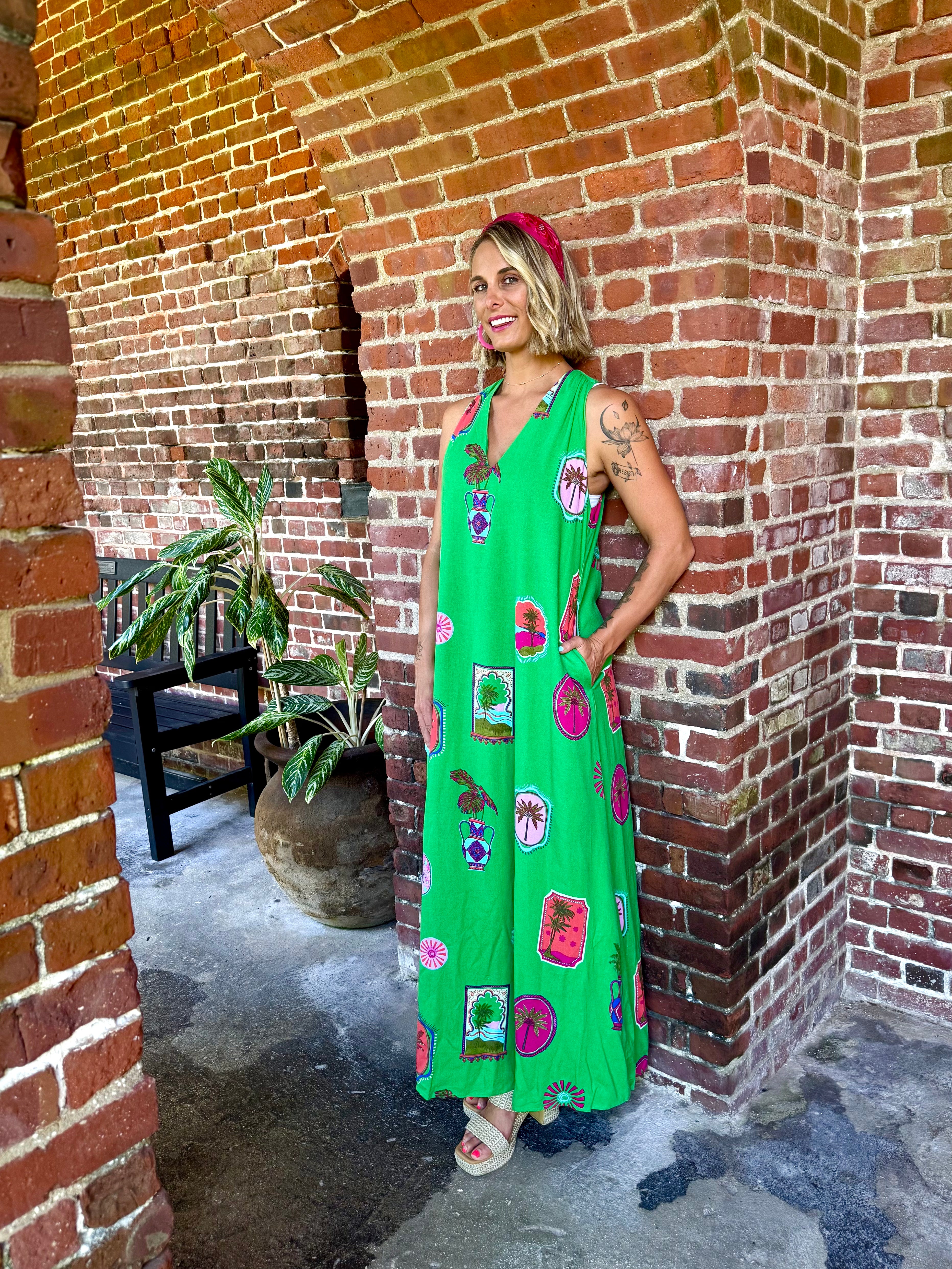 Postcard Palms Maxi Dress
