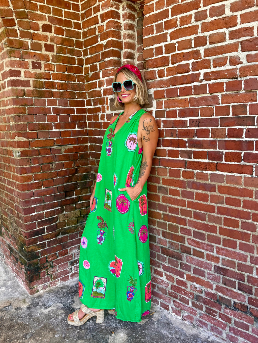Postcard Palms Maxi Dress