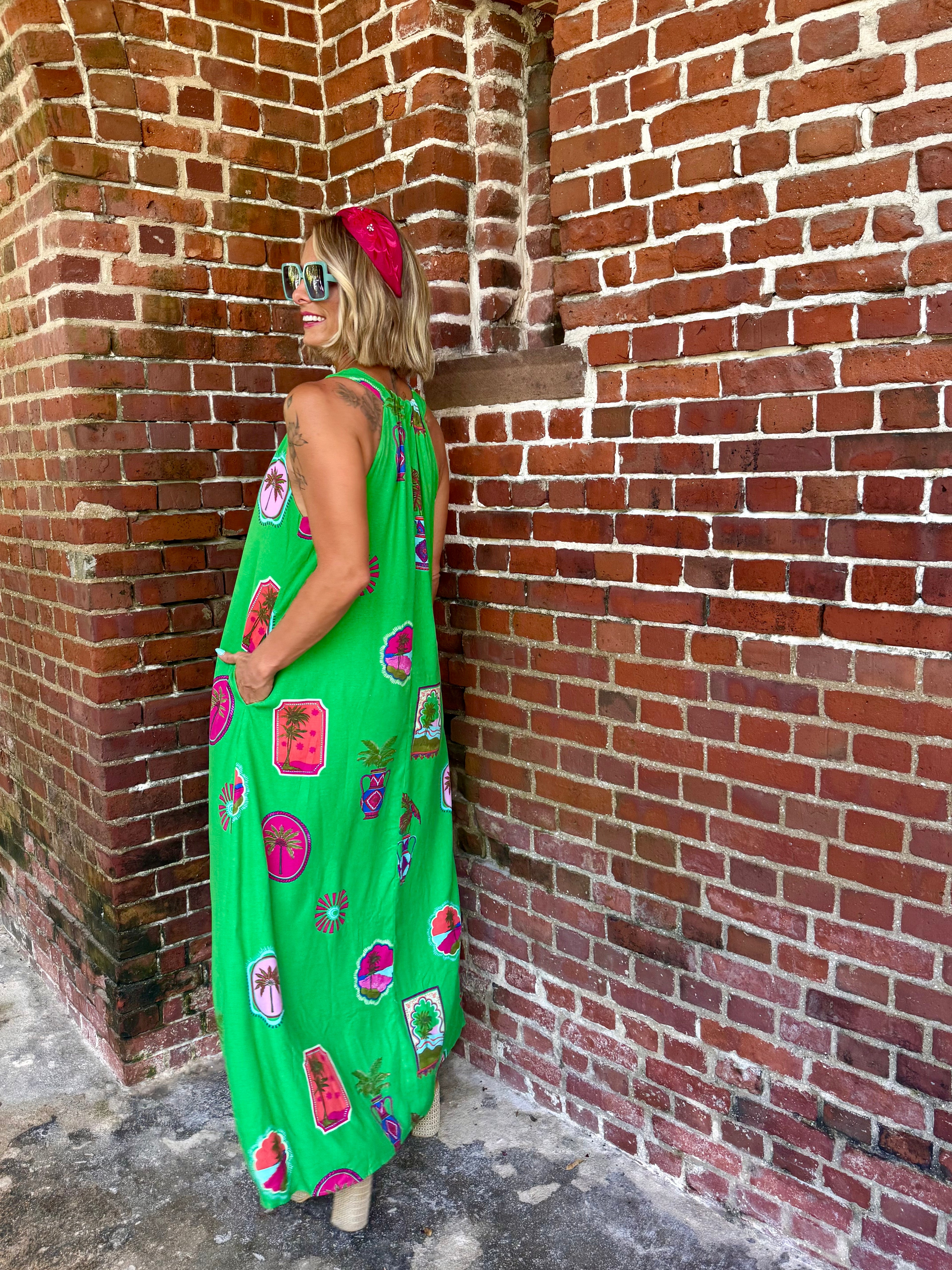 Postcard Palms Maxi Dress