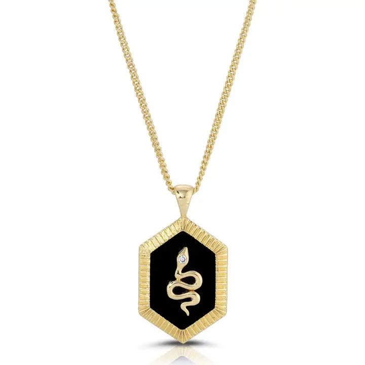 Serpent + Stone Necklace