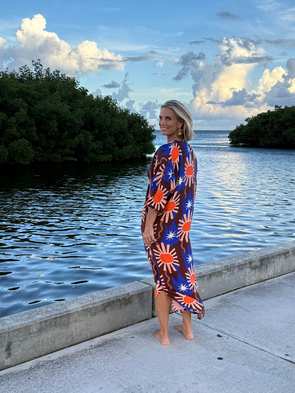 Chocolate and Blue Sun Toria Dress by Never Fully Dressed