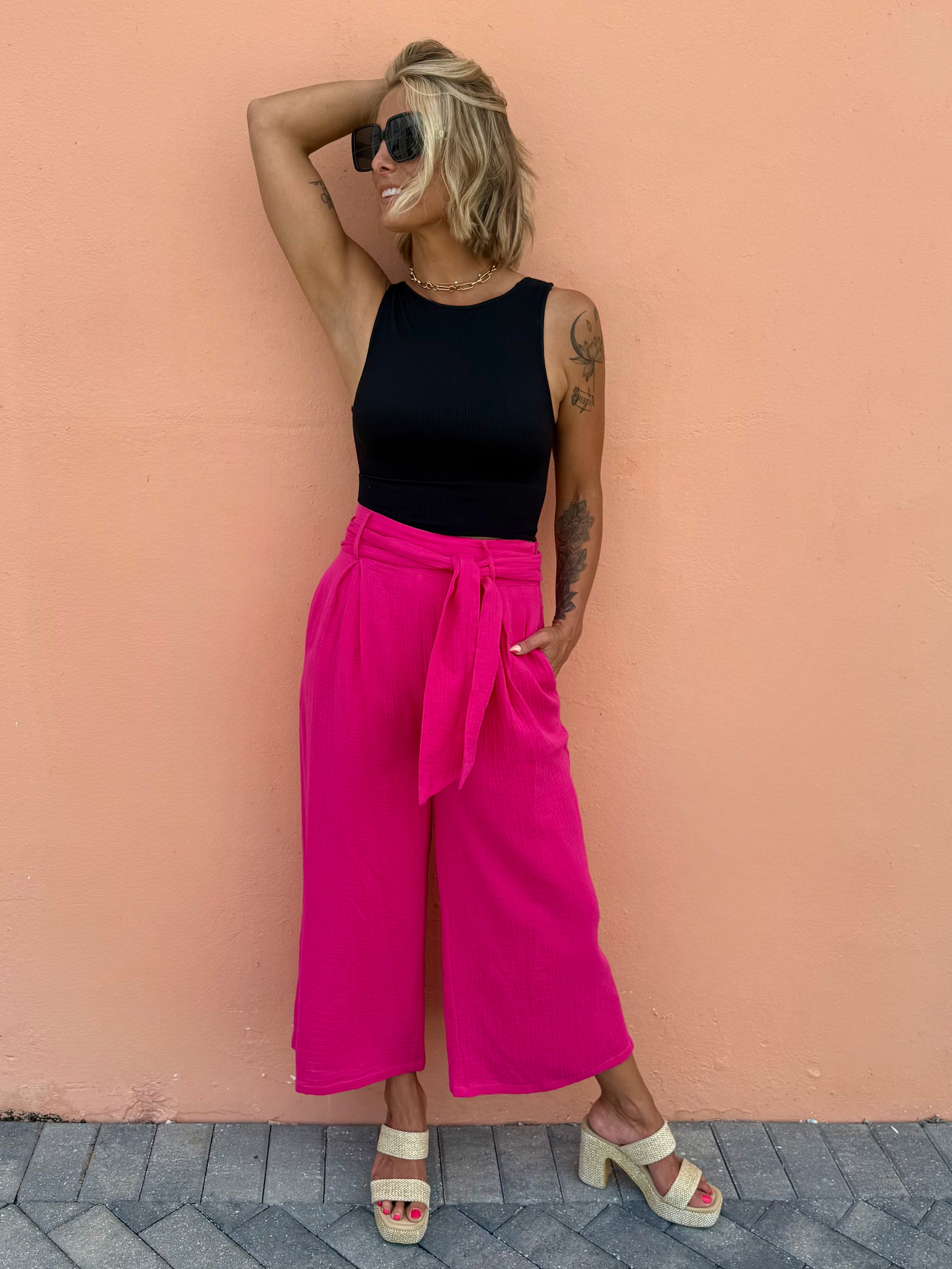 Love my Gauze Cotton Wide Leg Pants