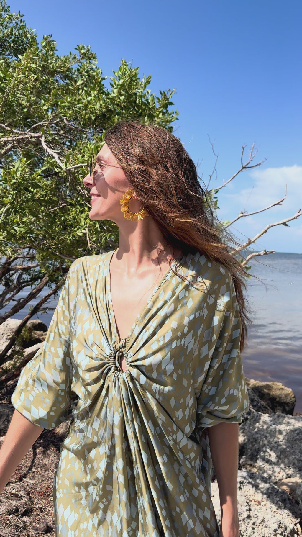 Green Diamond Print Toria Dress by NFD