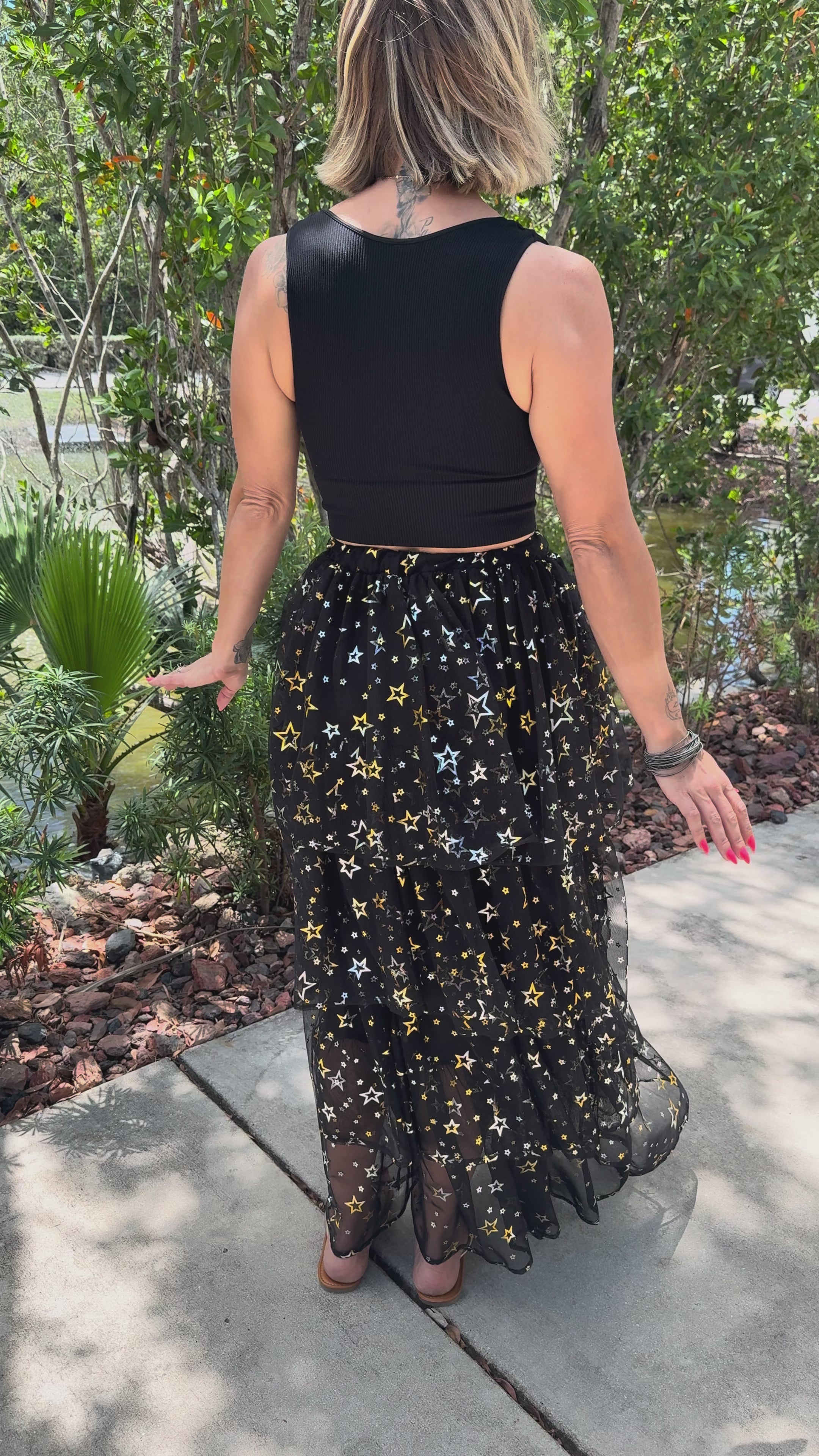 Midnight Stardust Maxi Skirt
