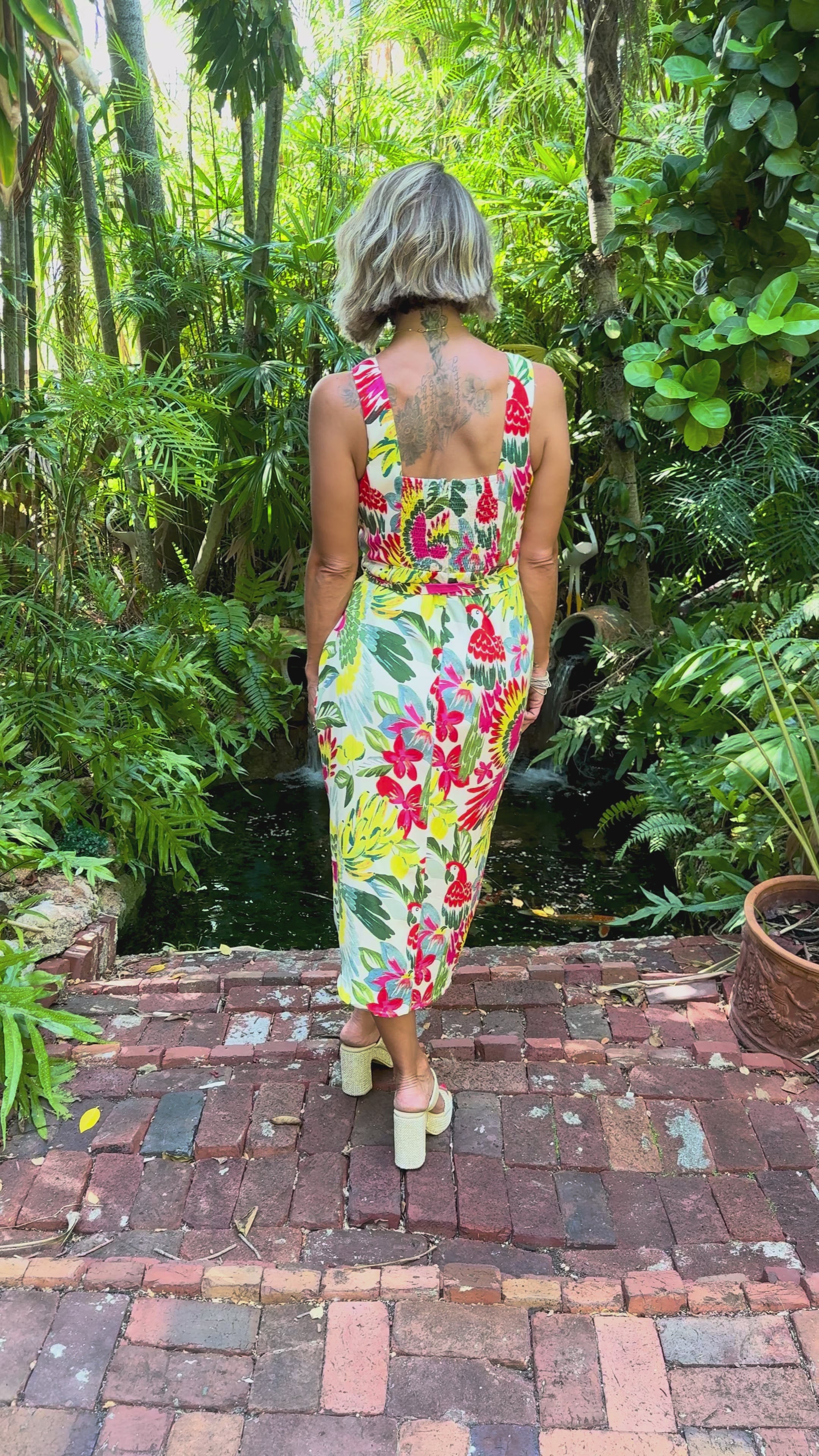 Paradise Palms Wrap Dress